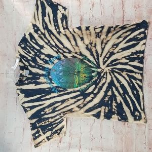 Large Tie Dyed Gildan Heavy Cotton T-shirt.  21" chest & 28" long.